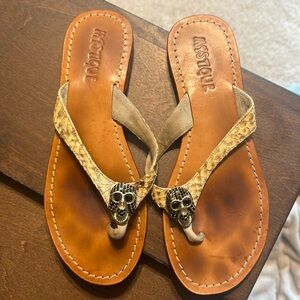 Mystique Skull Flip Flops